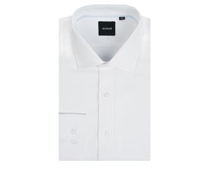 Dobell Mens White Shirt Regular Fit 100% Cotton Twill Standard Collar