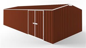 EasyShed D7538 Tall Truss Roof Garden Shed - Tuscan Red