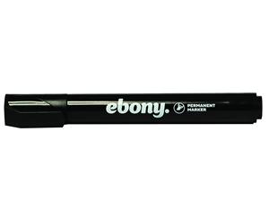 Ebony Permanent Marker Chisel Black (12)