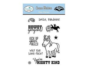 Elizabeth Crafts Clear Stamps 3Inchx4inch Cocoa Western