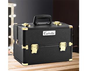 Embellir Portable Cosmetic Beauty Case Makeup Box Organiser Aluminum Locks