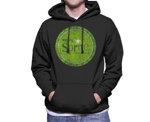 Enjoy Sprite 1960s Green Bottlecap Men's Hooded Sweatshirt - Black