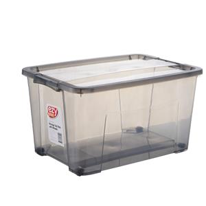 Ezy Storage 92L Grey Storage Tub