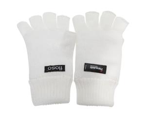 Floso Ladies/Womens Thinsulate Thermal Fingerless Winter Gloves (3M 40G) (Snow White) - GL191