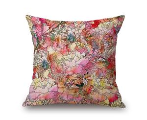 Flowers on Cotton&linen Pillow Cover 80665