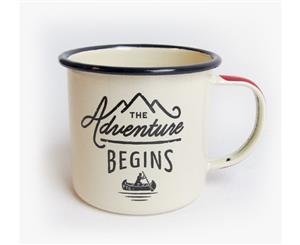 Gentlemen's Hardware The Adventure Begins Enamel Mug White