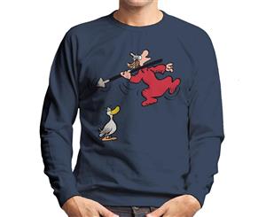 Hagar The Horrible Lucky Eddie Spear Throw Men's Sweatshirt - Navy Blue