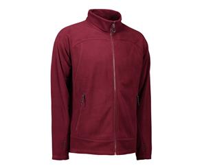 Id Mens Zip N Mix Active Fleece Jacket (Bordeaux) - ID425