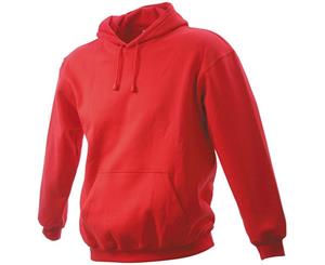 James And Nicholson Unisex Hooded Sweatshirt (Red) - FU484