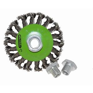 Josco 100mm Twistknot Stainless Steel Wire Bevel Wheel Brush Btb100ss