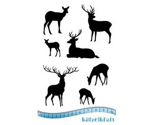 Katzelkraft Rubber Stamp Set - Mini Reindeer