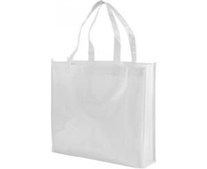 Laminated Non Woven Tote Bag (White) - PF2892