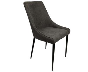 Lila Indoor Dark Grey Fabric Dining Chair - Dining Chairs