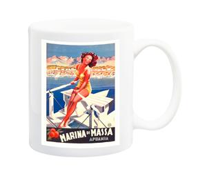 Marina di Massa 1949 Italian Travel Poster Mug - 11 Fluid Oz