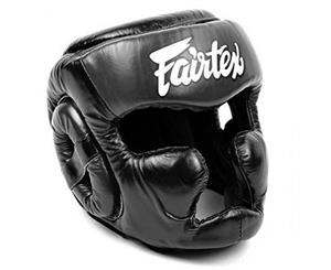 [Medium] FAIRTEX-Diagonal Vision Sparring Headguard Lace Up Head Gear HG13