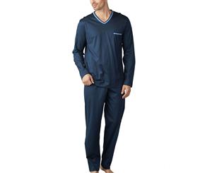 Mey Men 18881-668 Uni Basic Yacht Blue Pyjama Set