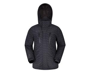 Mountain Warehouse Galaxy Printed Waterproof Ski Jacket - Zip Pocket / Snowskirt - Black