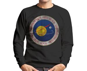 NASA Seal Insignia Distressed Men's Sweatshirt - Black