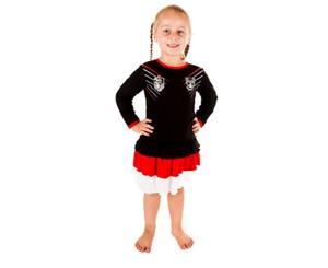 New Zealand Warriors NRL Girls Long Sleeve Dress Sizes 2-6