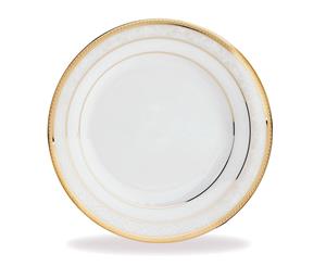 Noritake Hampshire Gold Porcelain Dinner Plate 27cm White