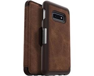 OTTERBOX STRADA LEATHER FOLIO CASE FOR GALAXY S10E (5.8-INCH) - ESPRESSO