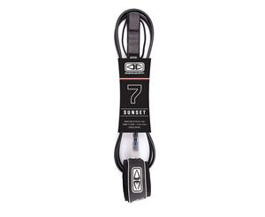 Ocean & Earth Sunset 7Ɔ" Moulded Leash - Black