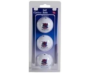 Official AFL Melbourne Demons Pack Of 3 Golf Balls White