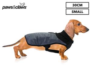 Paws & Claws 30cm Flexi Fleece Neck Pet Coat - Grey