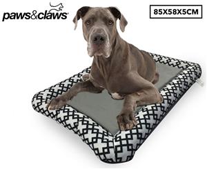 Paws & Claws 85x58x5cm Fremantle Scatter Bed w/ Waterproof Top - Black & White