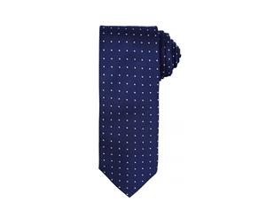 Premier Mens Micro Dot Pattern Formal Work Tie (Navy/ White) - RW5234