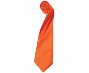 Premier Mens Plain Satin Tie (Narrow Blade) (Pack Of 2) (Terracotta) - RW6934