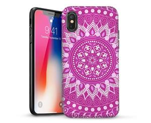 Purple AZTEC TRIBAL Dual Layer heavy duty Case Cover For Apple iPhone XR