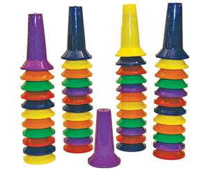Rainbow Coloured Marker Cones (48/pk)