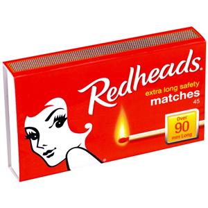Redheads Extra Long Matches - 45 Pack