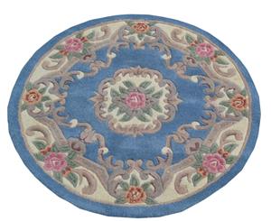 Round Wool Rug - Avalon - Blue - 120x120cm