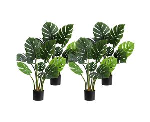 SOGA 4X 80cm Artificial Indoor Potted Turtle Back Fake Decoration Tree Flower Pot Plant