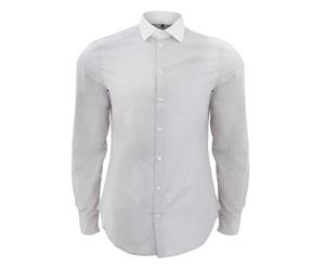 Sols Mens Belmont Long Sleeve Contrast Poplin Formal Shirt (Pearl Grey) - PC2597