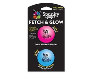 Spunky Pup Fetch & Glow Dog Toy Ball Small 2pack 5cm (F8802)