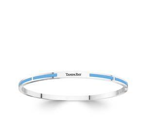 Tampa Bay Rays Bangle Bracelet For Women In Sterling Silver Design by BIXLER - Sterling Silver