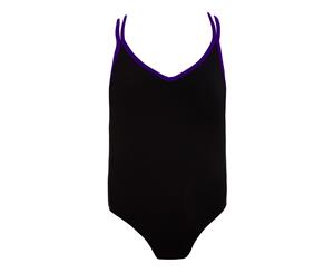 Tiffany Contrast Leotard - Child - Deep Purple