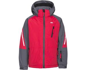 Trespass Boys Debunk Waterproof Breathable Padded Skiing Jacket Coat - Red