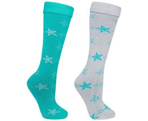 Trespass Womens/Ladies Luv Ski Socks (Lagoon/Grey Marl) - TP730