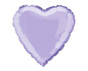 Unique Party Heart Foil Balloon (Pack Of 5) (Lavender) - SG16911