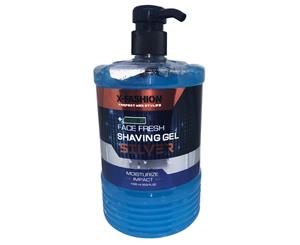 X- Fashion Face Fresh Shaving Silver Gel Blue - 1L