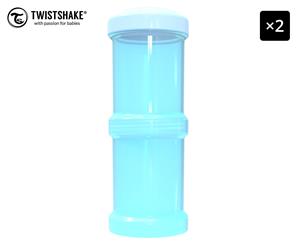 2 x Twistshake 2-Piece Baby Food Container - Pastel Blue