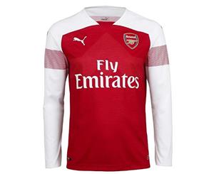 2018-2019 Arsenal Puma Home Long Sleeve Shirt (Aubameyang 14)