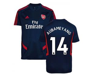 2019-2020 Arsenal Adidas Training Shirt (Navy) - Kids (Aubameyang 14)