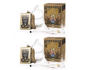 2x Craft A Brew American Ale Pub Brew Beer/Liquor Home Glass Brewing Starter Kit