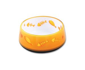 300ml Cat Bowl Orange Love - AFP Kitten Pet Food Water Feeding Anti Slip Dish