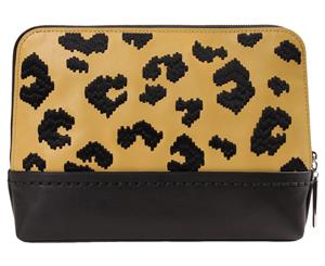 3.1 Phillip Lim Embroidered Zip Clutch - Black